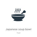 Japanese soup bowl icon vector. Trendy flat japanese soup bowl icon from food collection isolated on white background. Vector