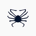 Japanese Spider Crab Silhouette Vector Logo Illustration