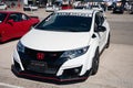 Japanese sport car Honda Civic FK2 Type-R in street Royalty Free Stock Photo