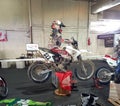 Japanese sport Honda cross motorcycle. Motocross. Expo Wheels 2021 motorbikes show.