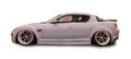 Japanese sports car with rotary car Mazda RX-8. White background