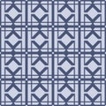 Japanese Square Diamond Maze Vector Seamless Pattern