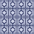Japanese Square Diamond Weave Vector Seamless Pattern