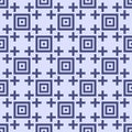 Japanese Square Line Checkered Vector Seamless Pattern