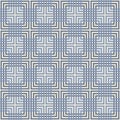 Japanese Square Line Maze Vector Seamless Pattern