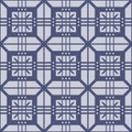 Japanese Square Line Vector Seamless Pattern