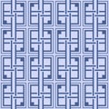 Japanese Square Weave Checkered Vector Seamless Pattern