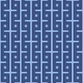 Japanese Square Zigzag Maze Vector Seamless Pattern