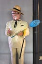 Japanese statue of Colonel Harland David Sanders in summer outfit at Akihabara. Royalty Free Stock Photo