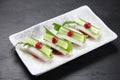 Japanese steamed fish paste with cucumber