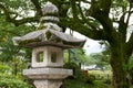 Japanese Stone lantern in the garden Royalty Free Stock Photo