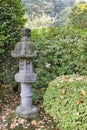 Japanese Stone Lantern in Garden Royalty Free Stock Photo