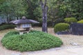 Japanese stone lantern in the garden Royalty Free Stock Photo