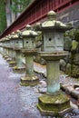 Japanese stone lanterns Royalty Free Stock Photo