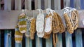 Japanese straw sandals Royalty Free Stock Photo