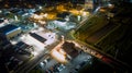 Japanese Street Aerial, Long Exposure From Drone.