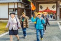 Japanese Students on a field trip at Kinkaku-ji in Kyoto