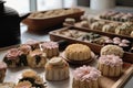 japanese-style baking workshop with delicate pastries and intricate decorations