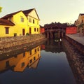 Japanese style bridge at Hoi An, Vietnam Royalty Free Stock Photo