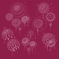 Japanese style fireworks material collection,