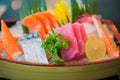 Japanese style food .fresh raw fish mixed ,sashimi Royalty Free Stock Photo