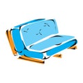 Japanese style of futon icon isolated on a white background in EPS10 Royalty Free Stock Photo