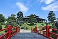 Japanese-style garden in Vinpearl Park. Royalty Free Stock Photo