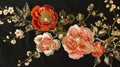 Japanese style goldwork flowers