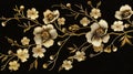 Japanese style goldwork flowers