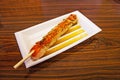 Japanese style King crab meat Chacoal grilled put a thin foam tr