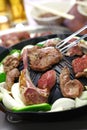 Japanese style lamb barbecue Royalty Free Stock Photo