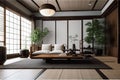 japanese-style living room with minimalist furniture and refined decor