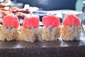 Sushi roll tuna platter