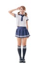 Japanese style school girl in sailor suit