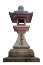 Japanese Style Stone Lantern: Vintage Art Illuminating the Pathway of Harmony Royalty Free Stock Photo