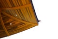 Japanese style wood roof pattern isolated on white background Royalty Free Stock Photo