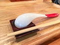 japanese styled tablewear,Wooden pairs of chopsticks and ceramic spoon,Set of Japanese Utensils