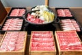 Japanese Sukiyaki set Royalty Free Stock Photo