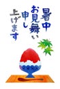 Japanese summer greeting card