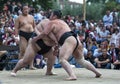 Japanese Sumo Wrestlers at Edirne in Turkey. Royalty Free Stock Photo