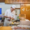 Japanese Sushi Chef Royalty Free Stock Photo