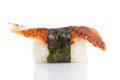 Japanese sushi eel nigiri isolated Royalty Free Stock Photo