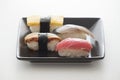 Japanese Sushi - Egg, Tuna, Eel, Swordfish Royalty Free Stock Photo
