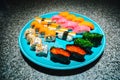 Japanese Sushi and Sashimi menu set Royalty Free Stock Photo