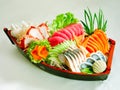 Japanese seafood sushi set isolated Royalty Free Stock Photo