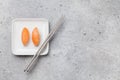 Japanese sushi set with salmon Royalty Free Stock Photo