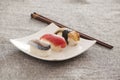 Japanese Sushi -- Tuna, Eel, Swordfish Royalty Free Stock Photo