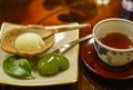 Japanese sweet dessert at local restaurant Royalty Free Stock Photo