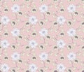 Japanese Sweet Flower Branch Vector Seamless Pattern