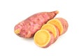 japanese sweet potato on white